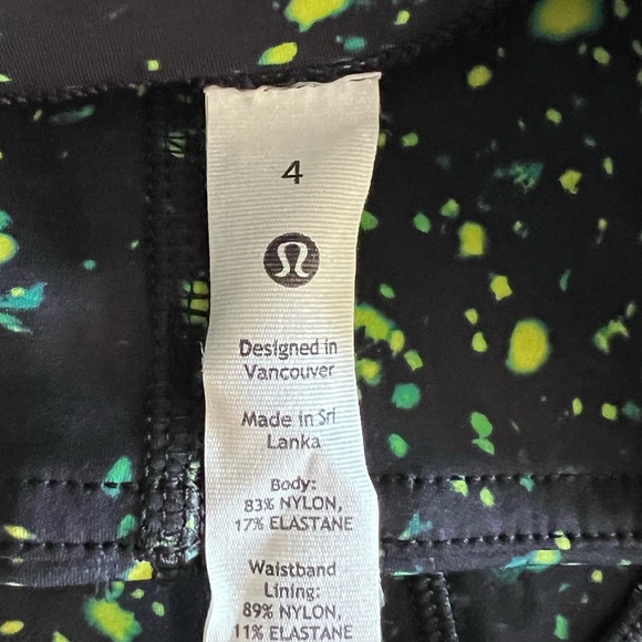 Lululemon leggings- worn 1X - new condition- tag intact- side pockets - Picture 5 of 5